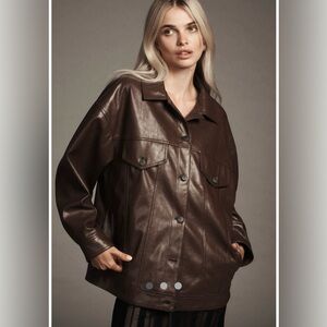 Anthropologie Pilcro Brown Leather Jacket
